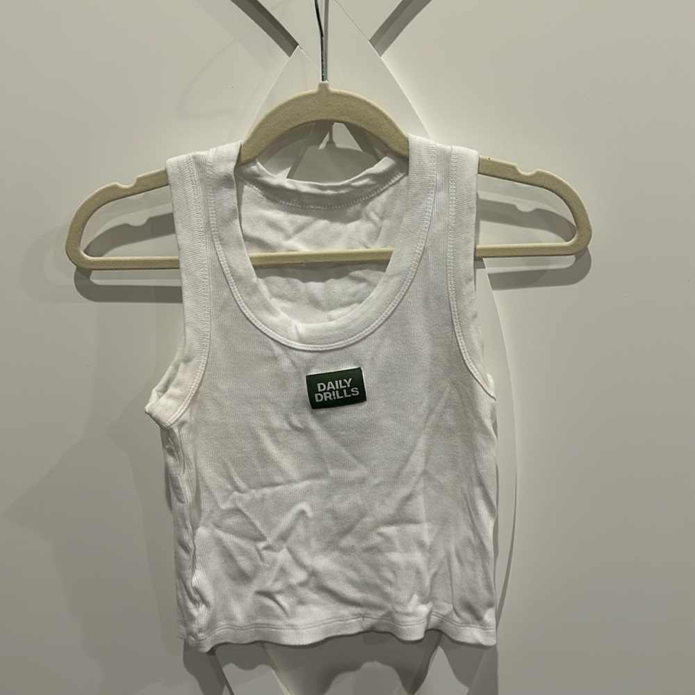 Daily Drills - Ribbed Tank White XS/S